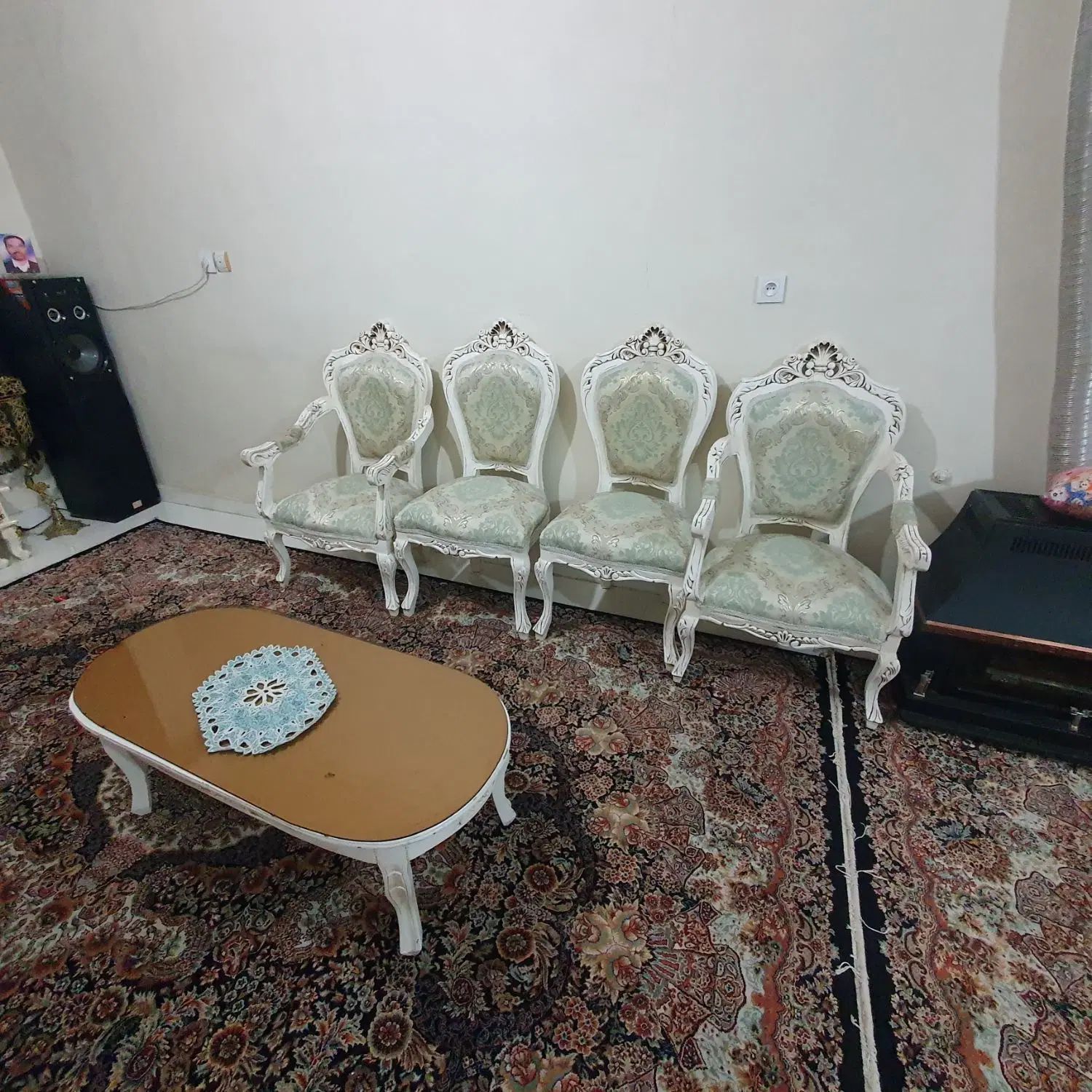 سرویس مبلمان9 نفره استیل در حد نو|مبلمان خانگی و میز عسلی|تهران, مسعودیه|دیوار