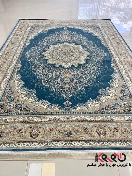 فرش آبی طرح دلوین 1500شانه دارای گارانتی 15ساله|فرش|شیراز, عادل آباد|دیوار
