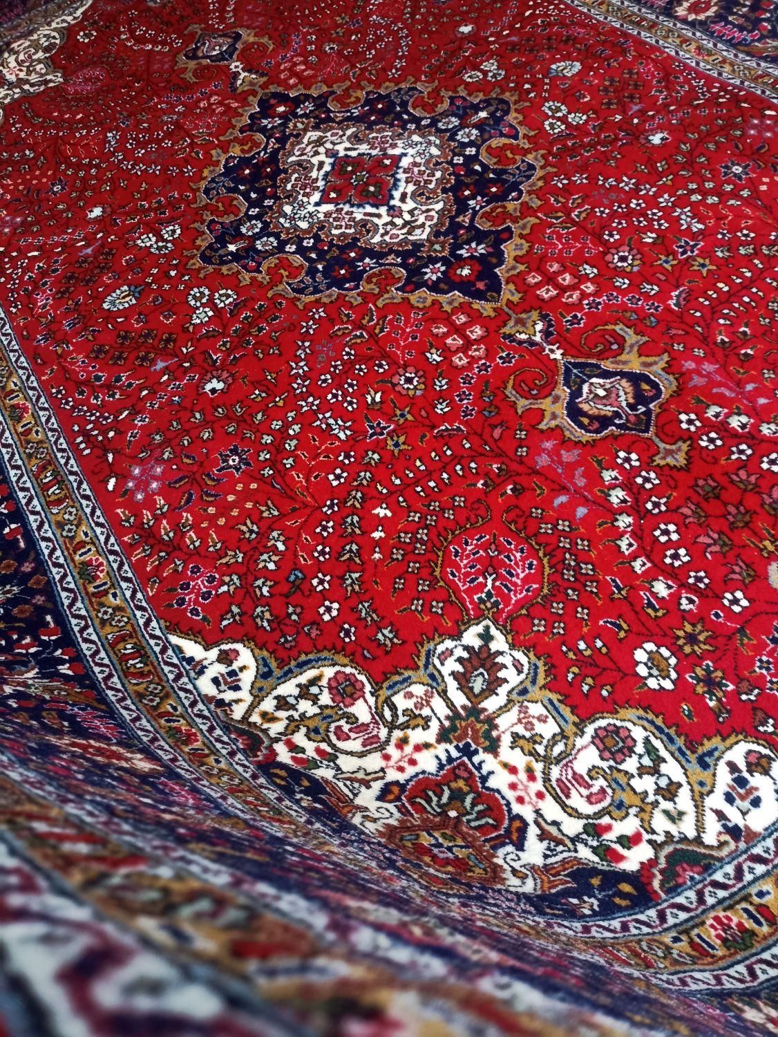 جفت شیش متری دستباف کرمان قلم مارک(عظیمی)|فرش|خوی, |دیوار