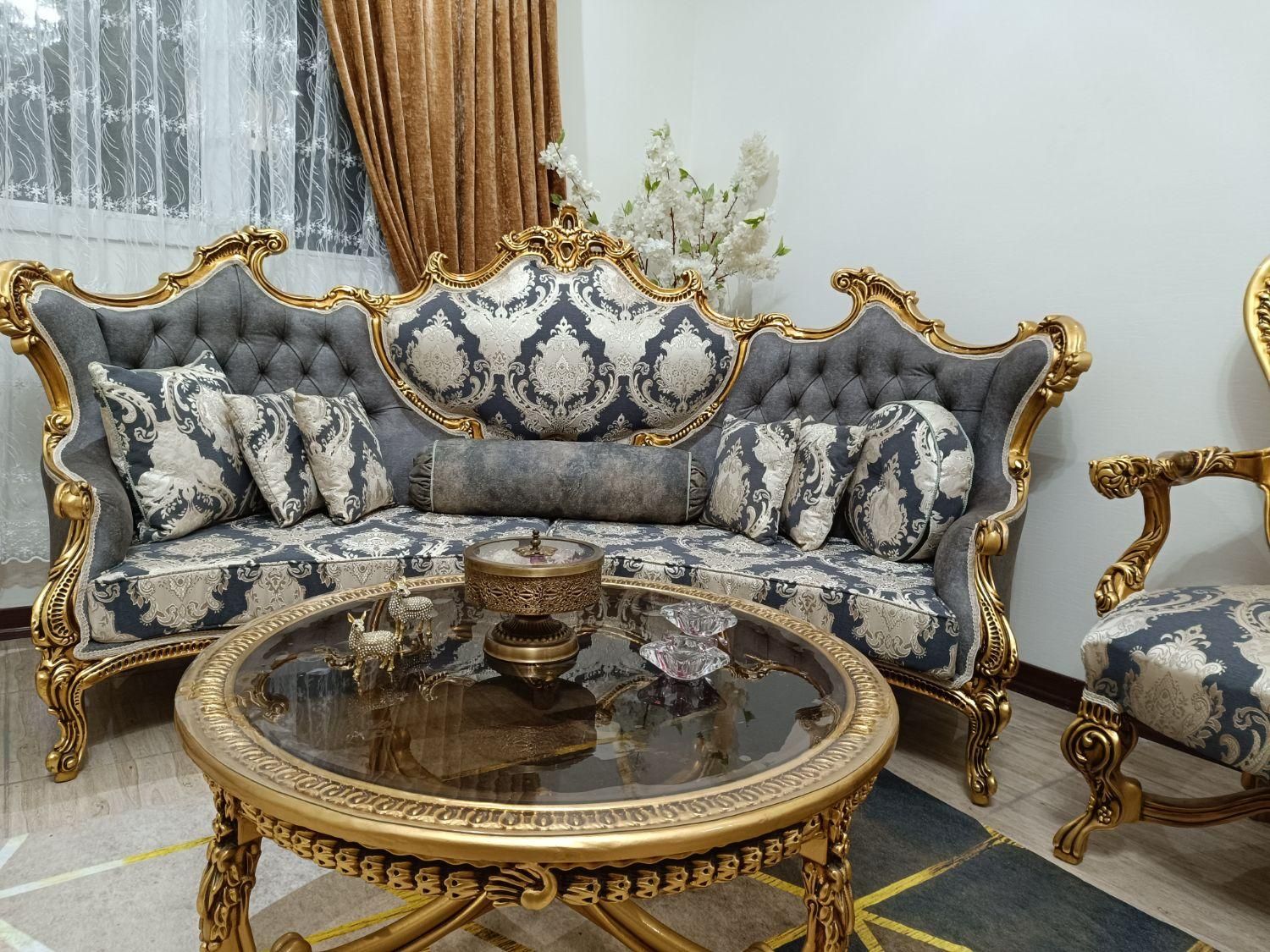فروش مبلمان استیل 10 نفره با ناهارخوری 8نفره  نفره|مبلمان خانگی و میز عسلی|کرج, شهرک بنفشه|دیوار