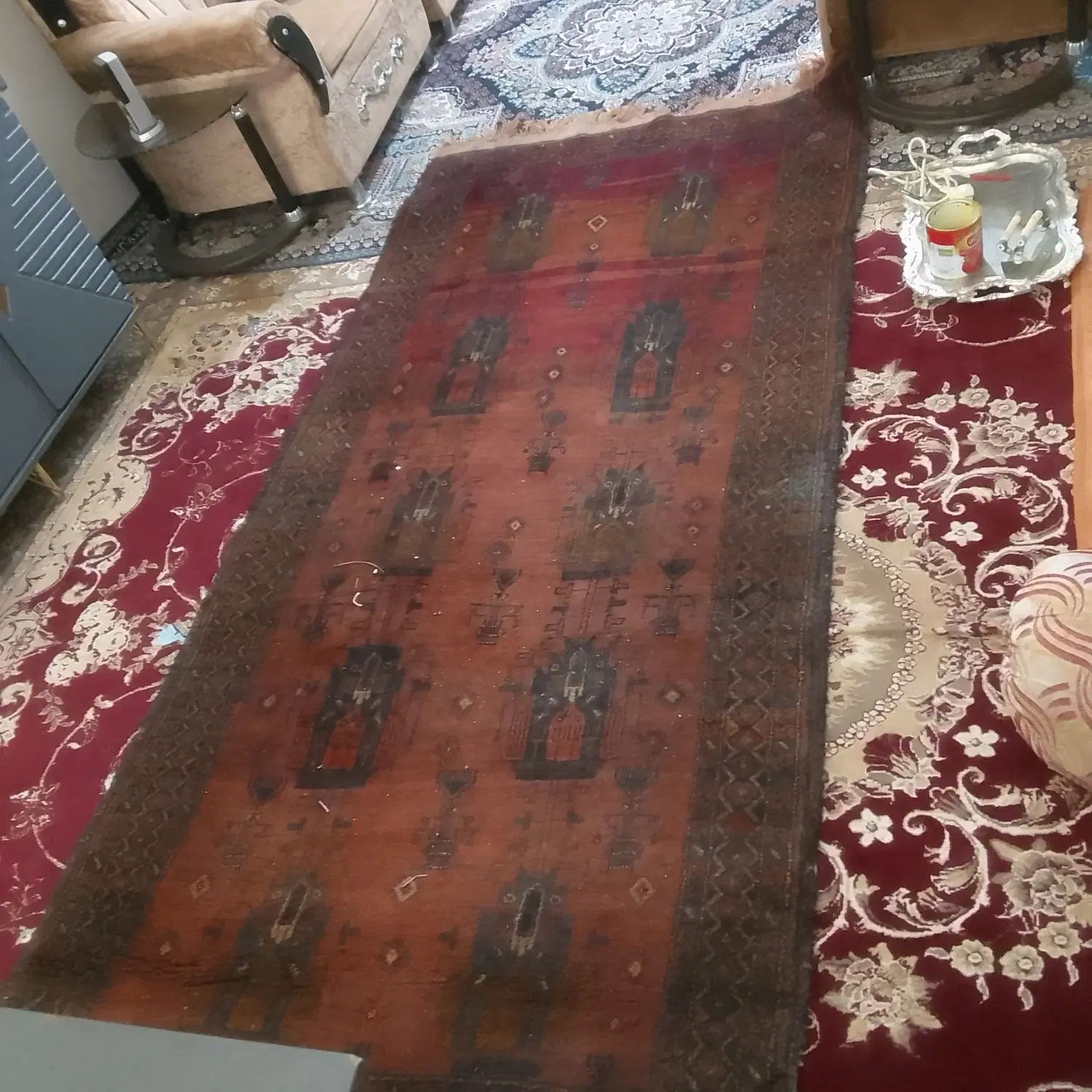 قالیچه قدیمی دست باف|فرش|مشهد, بالا خیابان|دیوار