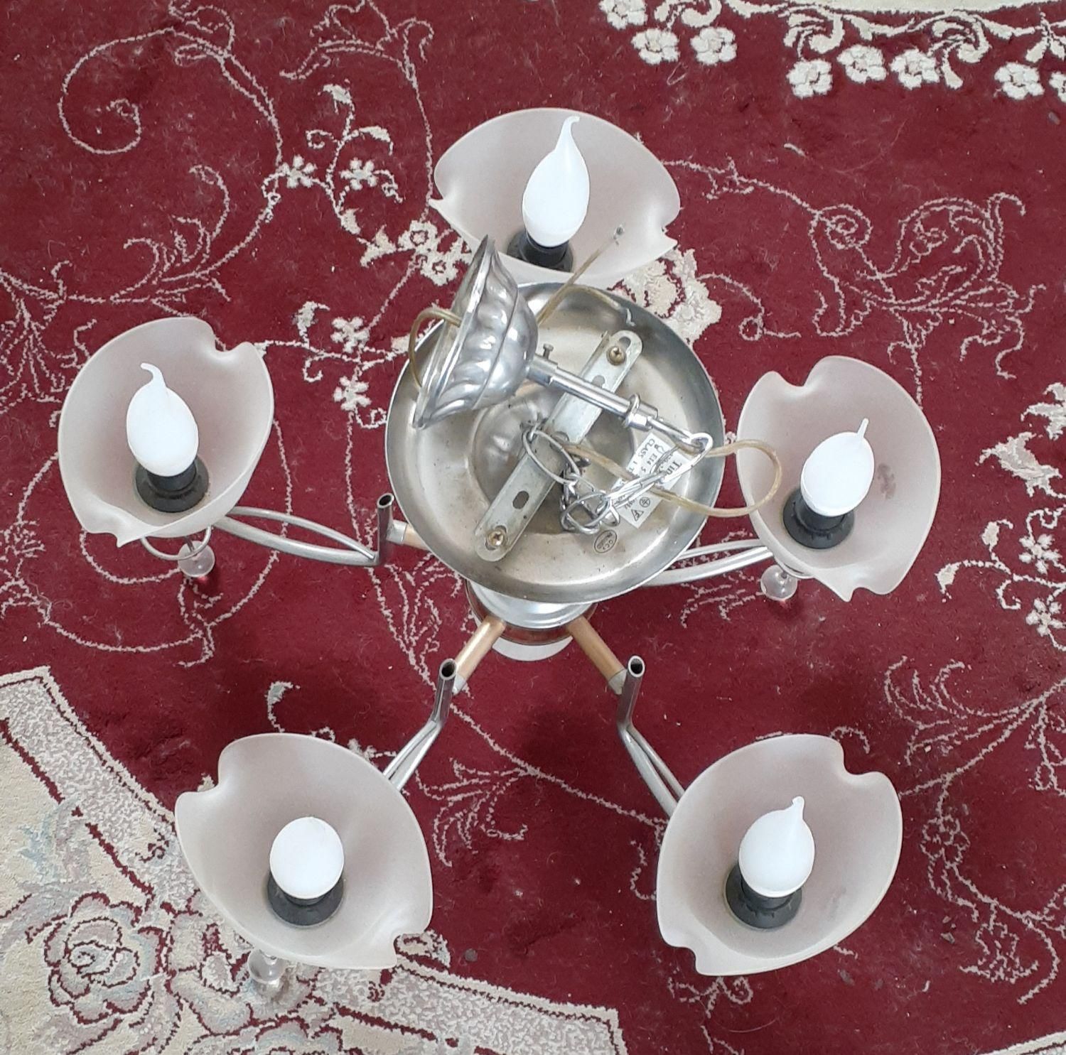 ۲ عدد لوستر ۵ شاخه|لوستر و چراغ آویز|شیراز, ده پیاله|دیوار