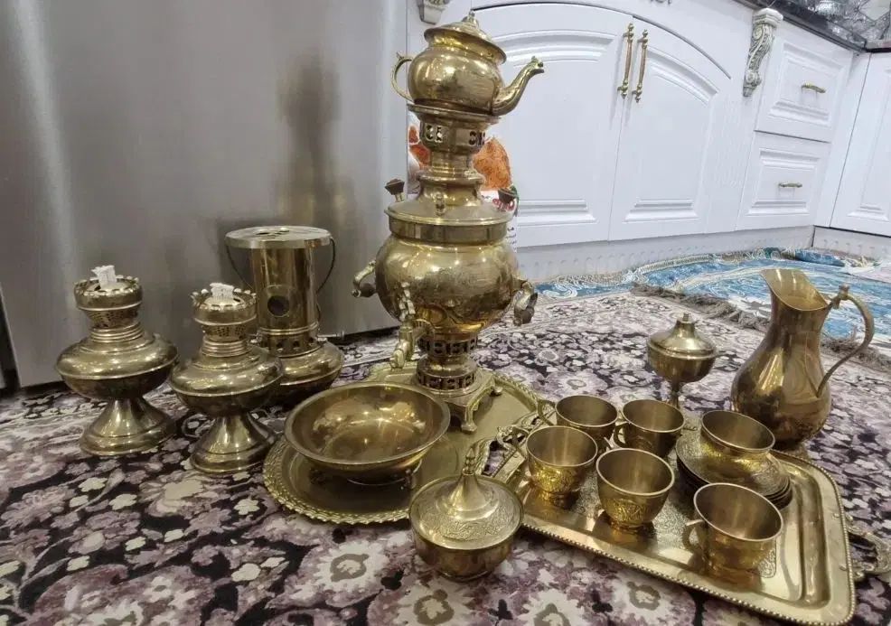 ست ظروف برنجی|صنایع دستی و سایر لوازم تزئینی|تهران, فلاح|دیوار