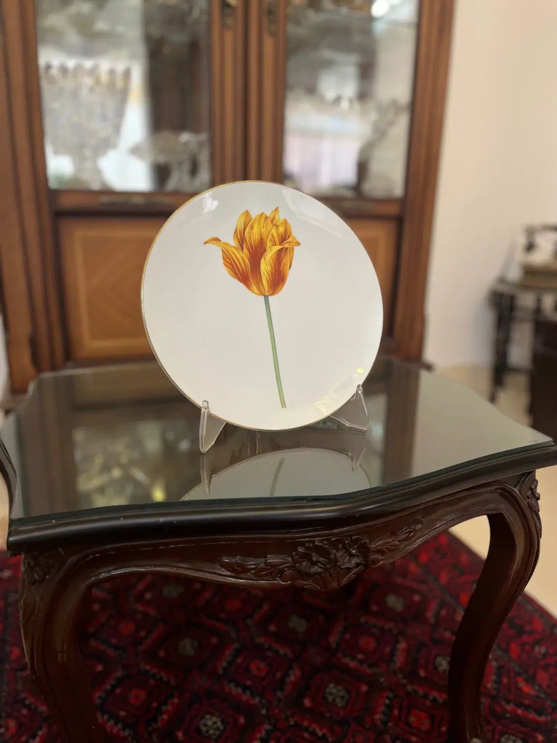 بشقاب دیواری طرح گل لاله|صنایع دستی و سایر لوازم تزئینی|مشهد, هفت تیر (حافظ)|دیوار