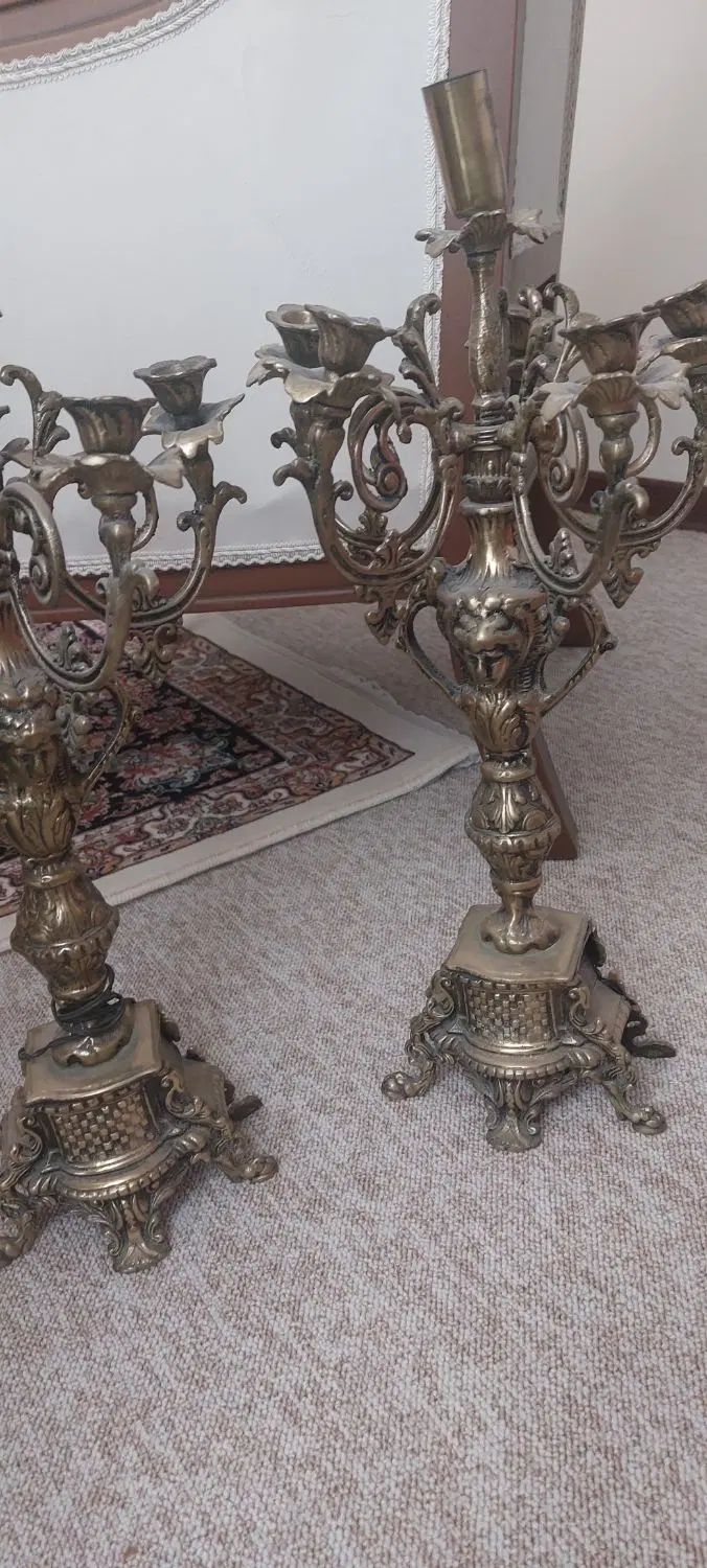 شمعدانی جفت|لوستر و چراغ آویز|تهران, حسین‌آباد|دیوار