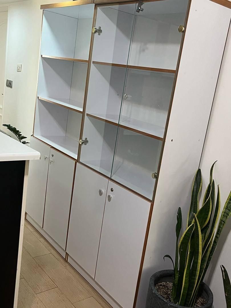 دو عدد کتابخانه ام دی اف کمددار|کتابخانه، شلف، قفسه‌های دیواری|تهران, جردن|دیوار