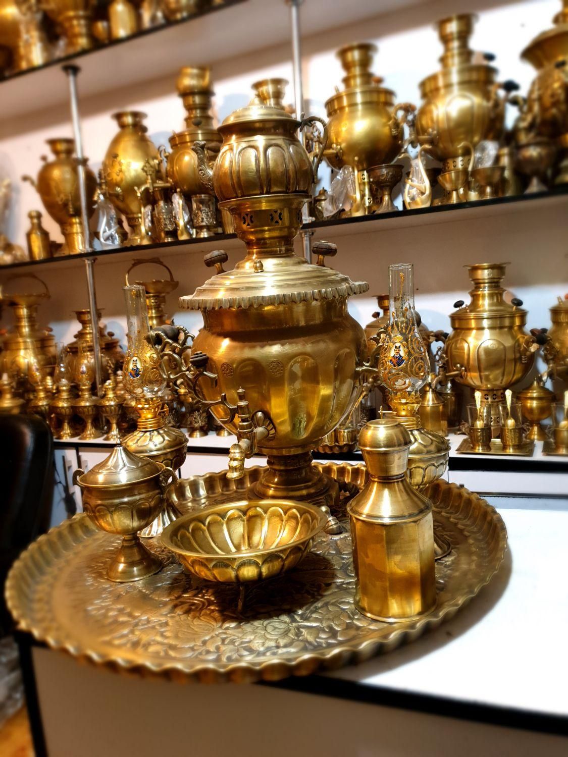 dwسماور گازی khqw برنجی برقی مسی ذغالی زغالی|سماور، چایساز، قهوهساز|اصفهان, دستگرده|دیوار