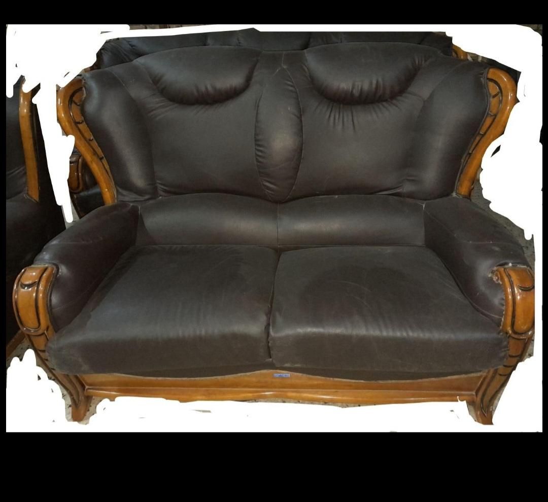 مبلمان۶نفره چرمی|مبلمان خانگی و میز عسلی|دوگنبدان, |دیوار