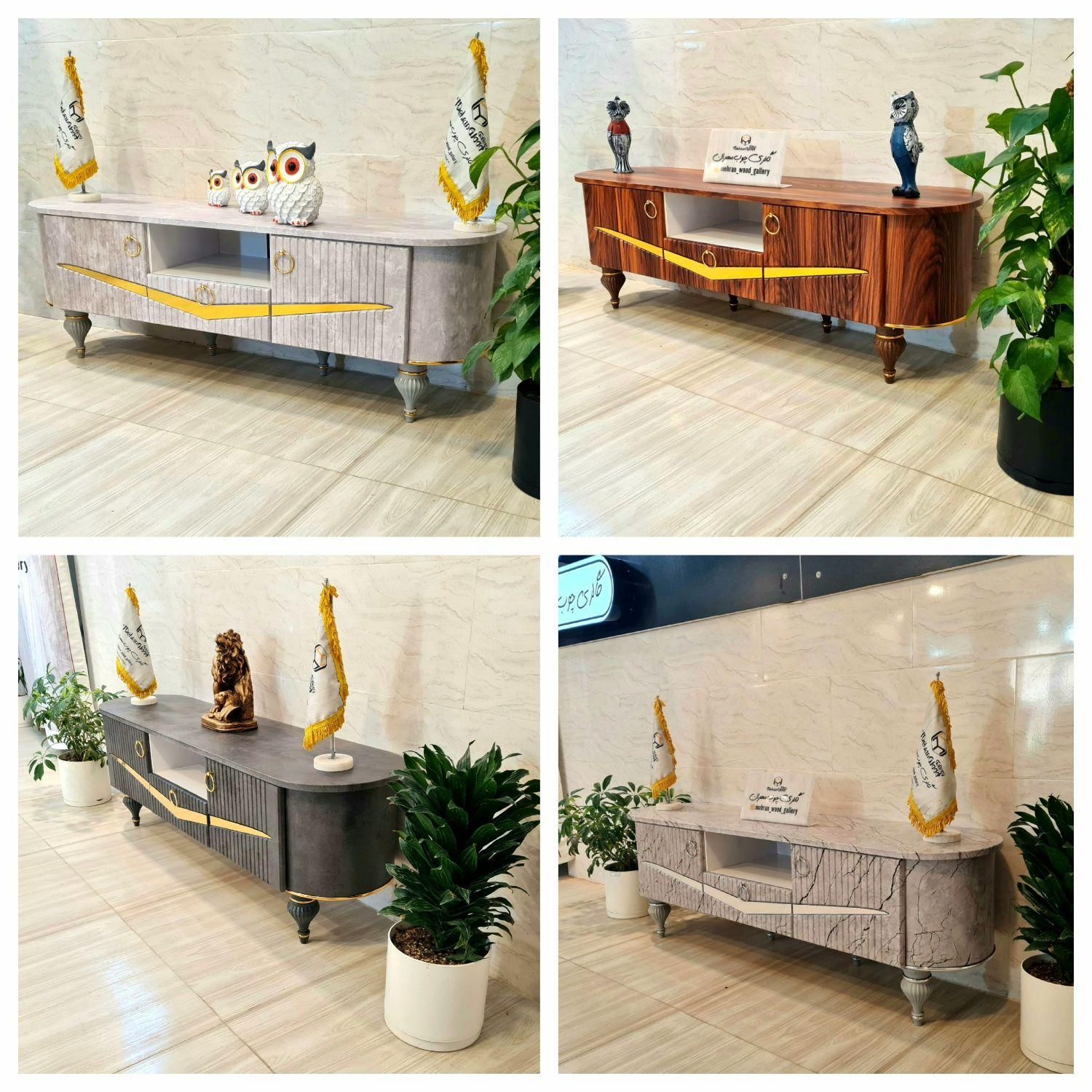 میز تلویزیون بغل گرد طرح خطی میز وکیوم FRP شرکتی|میز تلویزیون|مشهد, خواجه ربیع|دیوار