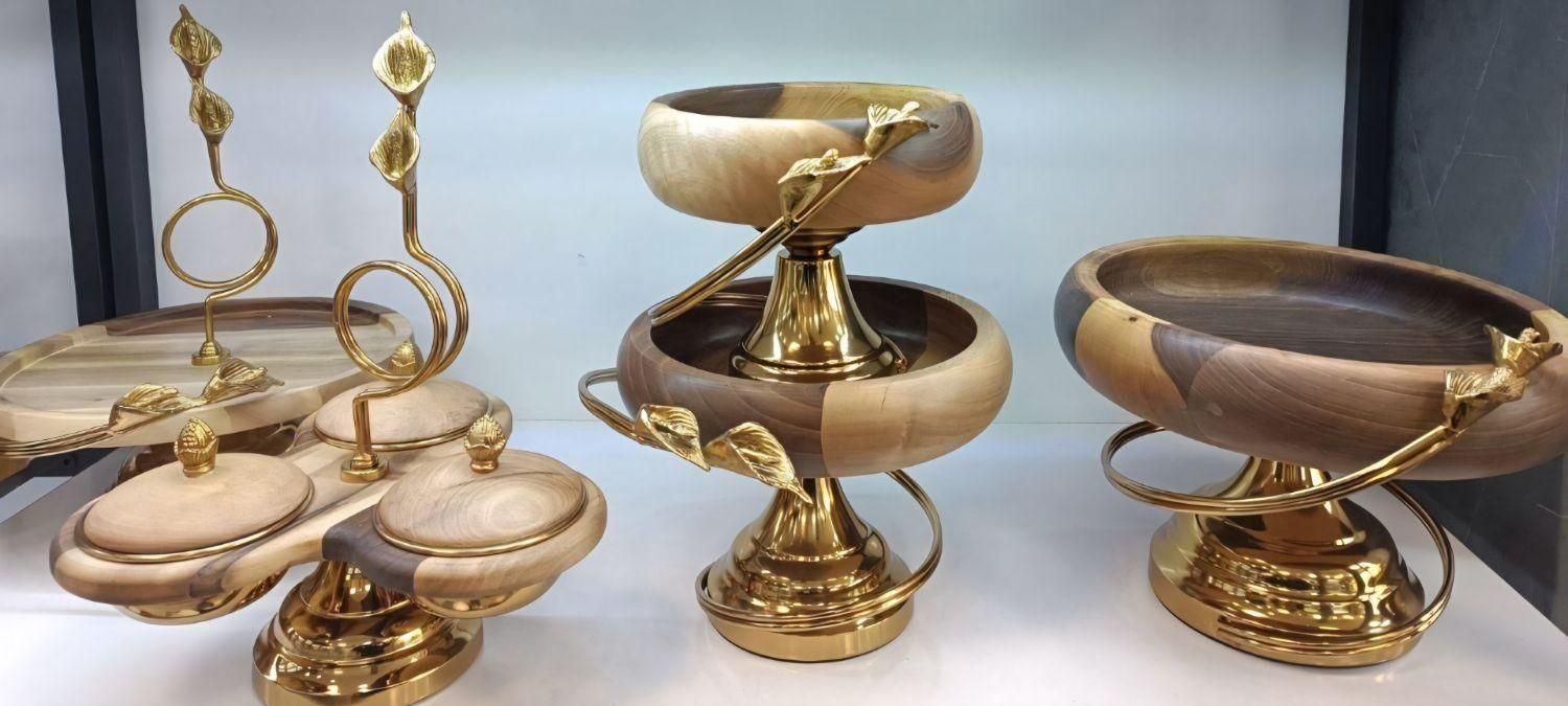 ست پذیرایی چوبی،ظروف چوبی،چوبی بامبو|ظروف سرو و پذیرایی|اصفهان, ارغوانیه|دیوار