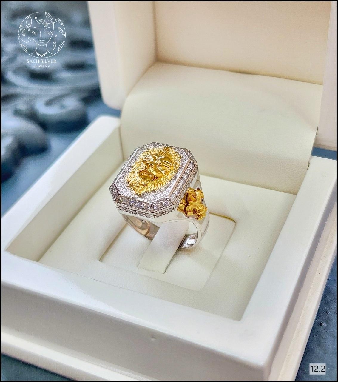 انگشتر نقره شیر مردانه روکش طلا کارگاه نقره سازی|بدلیجات|تبریز, |دیوار