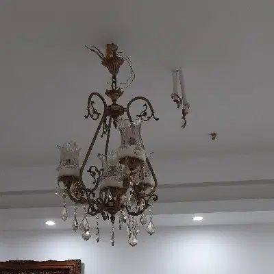 دو عدد لوستر برنجی ۳ شاخه ( با تضمین برنج بودن)|لوستر و چراغ آویز|تهران, خانی آباد نو جنوبی|دیوار