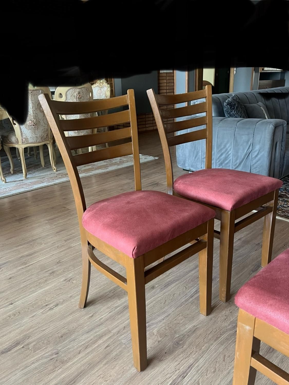 ۴ عدد صندلی چوبی|میز و صندلی غذاخوری|شیراز, ستارخان|دیوار