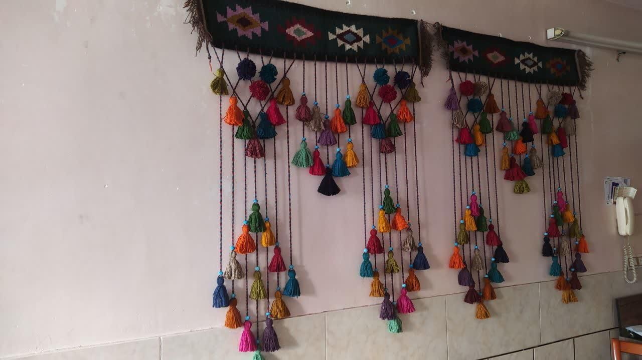 پرده سنتی دستبافت|گلیم، جاجیم، گبه|زاهدان, |دیوار