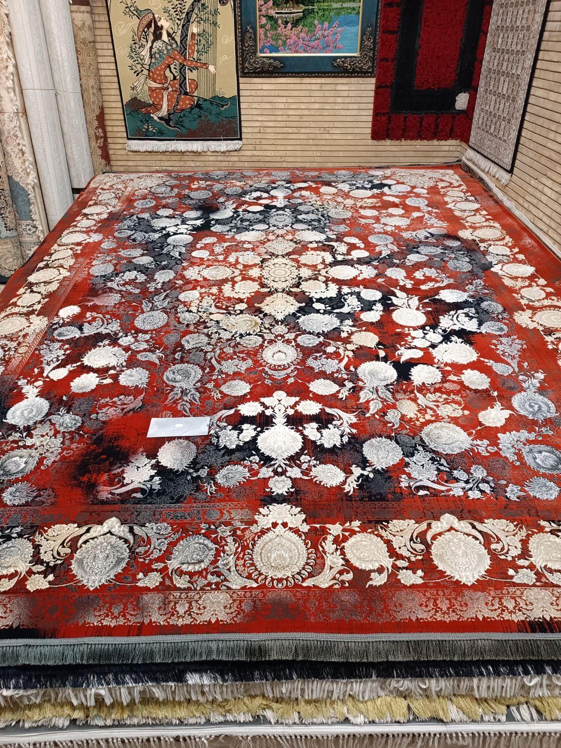 فرش مشهد طوسی لاکی پتینه ۱۲۰۰ شانه ۳۶۰۰|فرش|مشهد, شهید مطهری|دیوار