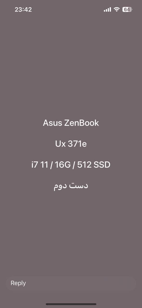 لپ تاپ asus مدل ZenBook UX 371e|رایانه همراه|تهران, آرژانتین|دیوار