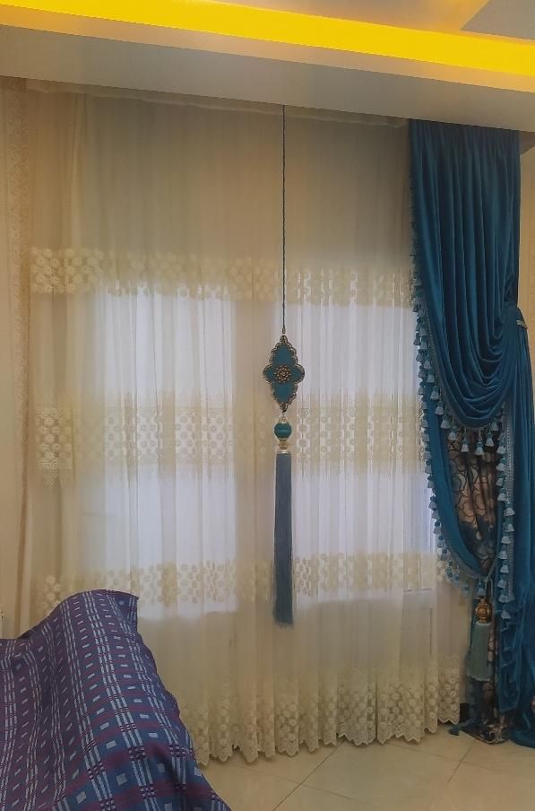 پرده یالان دار پذیرایی و اتاق خواب|پرده، رانر، رومیزی|خوانسار, |دیوار