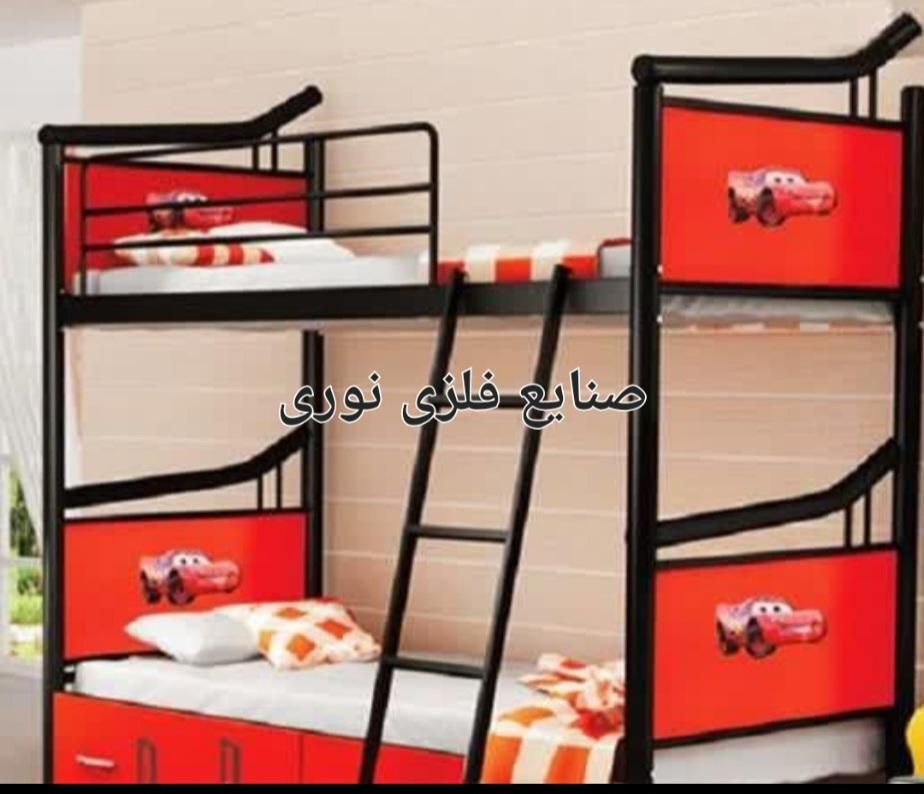 تخت فلزی دوطبقه مدل پوما(صنایع فلزی نوری)شایان|تخت و سرویس خواب|مشهد, بهمن|دیوار