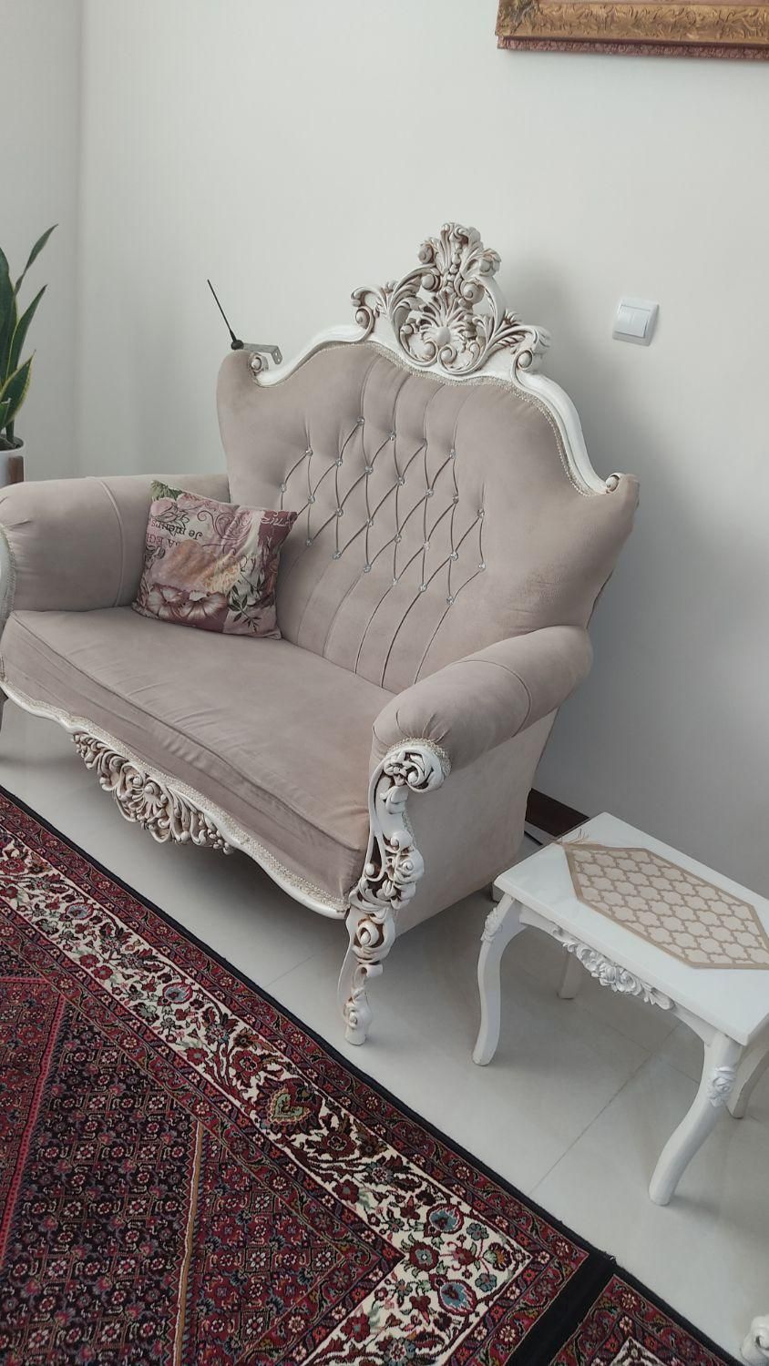 مبل هفت نفره با جلو مبلی و ۲ میز عسلی|مبلمان خانگی و میز عسلی|زنجان, |دیوار