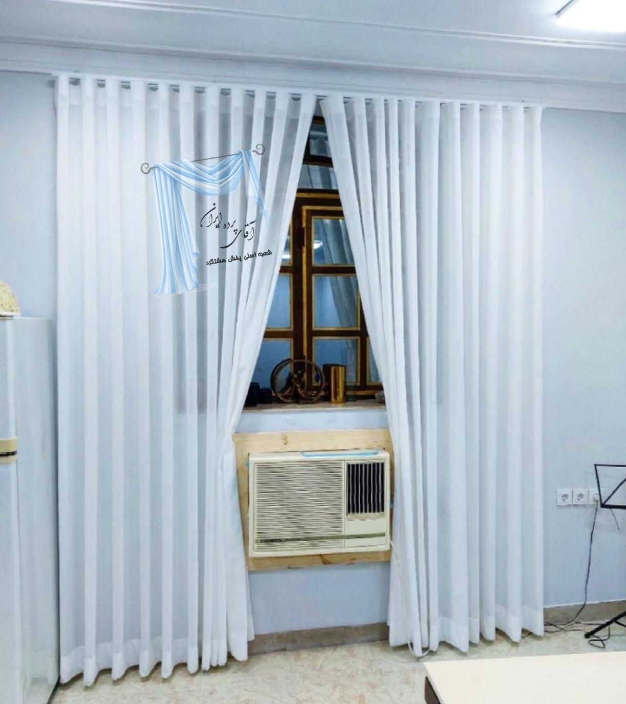 پرده حریر ساده|پرده، رانر، رومیزی|هشتگرد, |دیوار