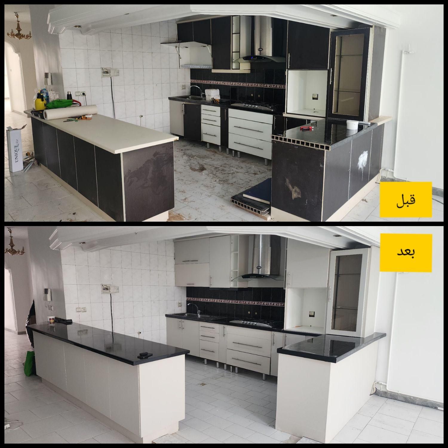 نصب برچسب کابینت / استیکر/ کمد دیواری / شیشه ماتکن|خدمات پیشه و مهارت|کرج, مهرویلا جنوبی|دیوار