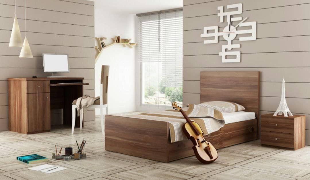 تخت خواب دیاموند میزتحریر و کمد/سایزبندی|تخت و سرویس خواب|فردیس, منظریه|دیوار