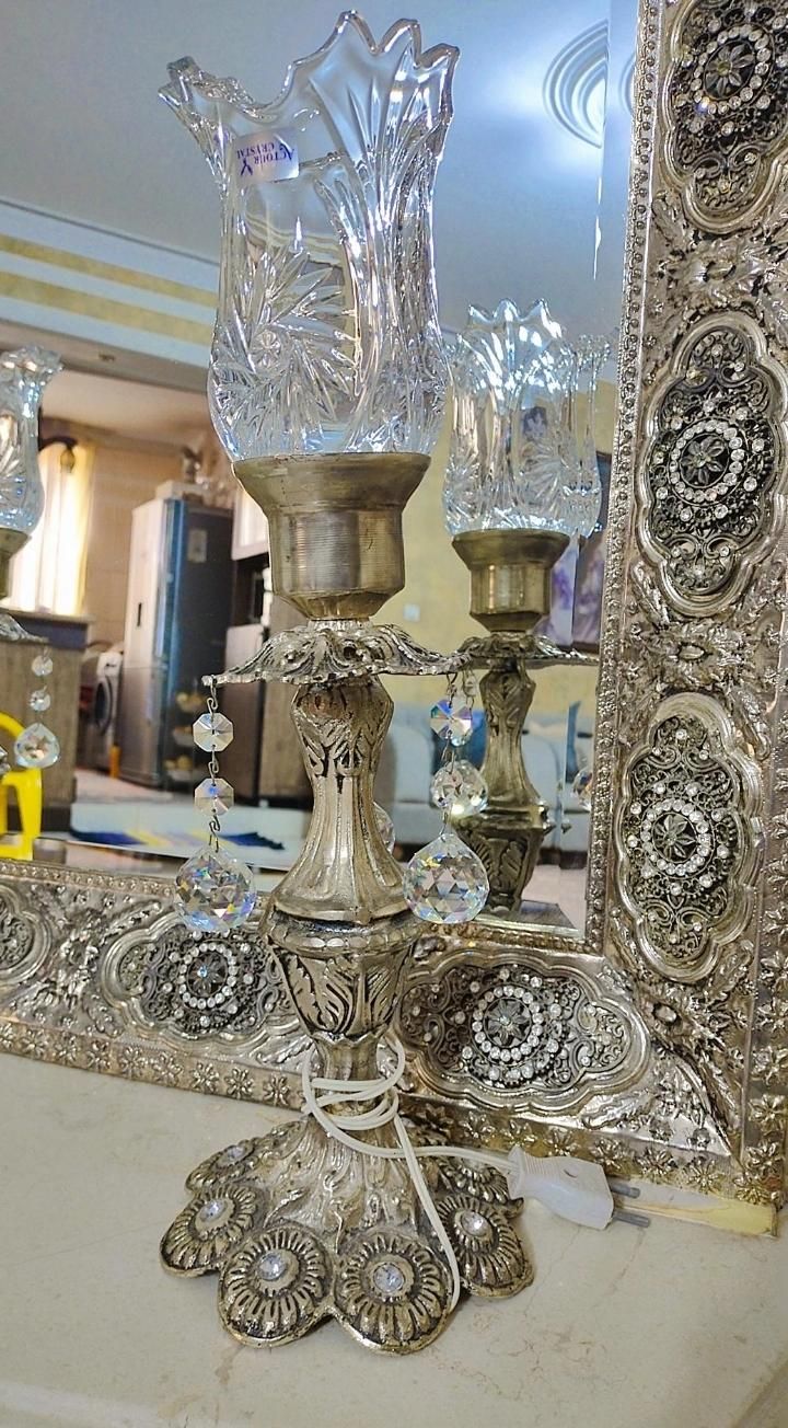 آینه شمعدان سلطنتی طرح اسلیمی سنتی ۱۱۲ سانتی|آینه|قزوین, |دیوار