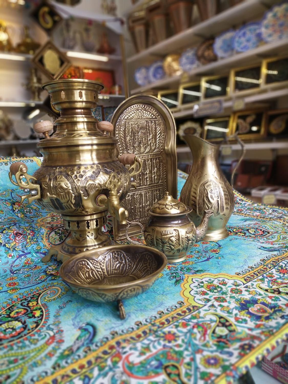 سماور برنجی شب یلدا ذغالی آنتیک ۳لیتری نانو|سماور، چای‌ساز، قهوه‌ساز|مشهد, چهارباغ|دیوار