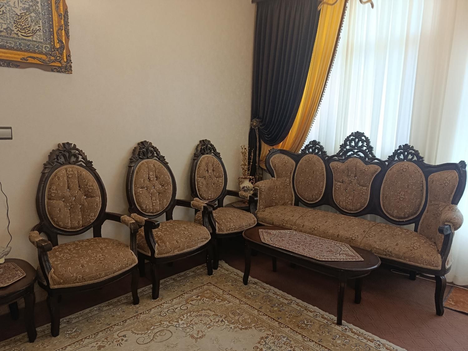 مبلمان ۹ نفره|مبلمان خانگی و میز عسلی|قم, کیوانفر|دیوار