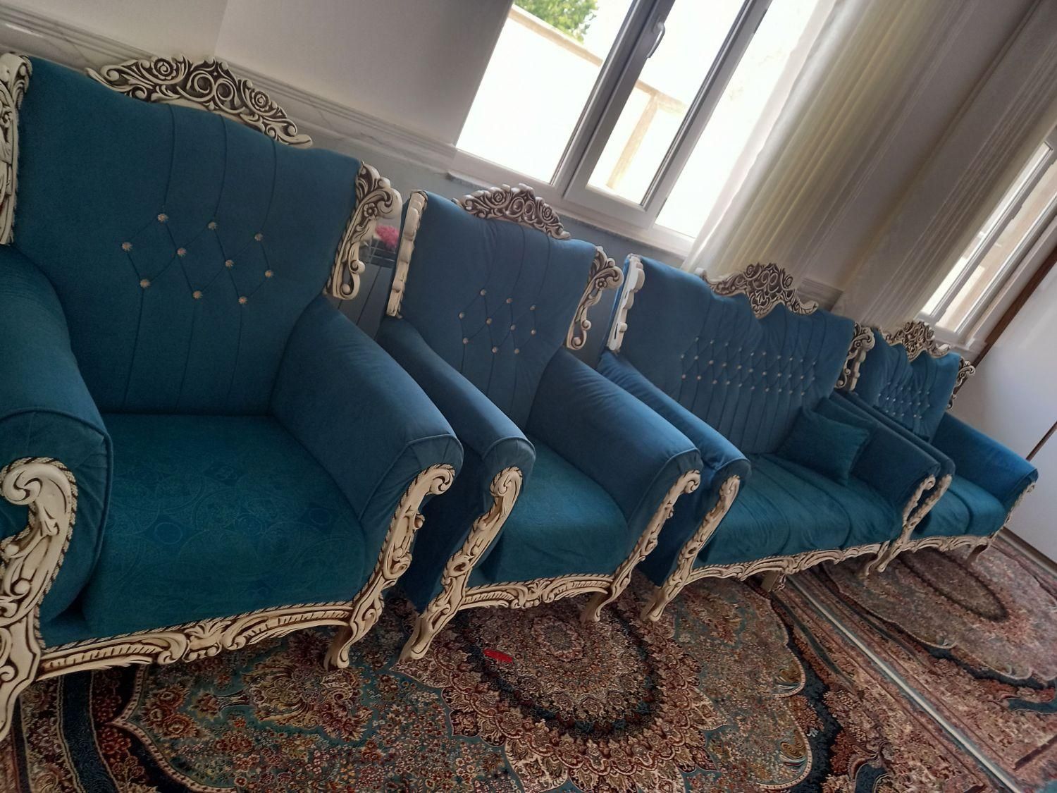 مبلمان فیروزه ای|مبلمان خانگی و میز عسلی|خرمدره, |دیوار