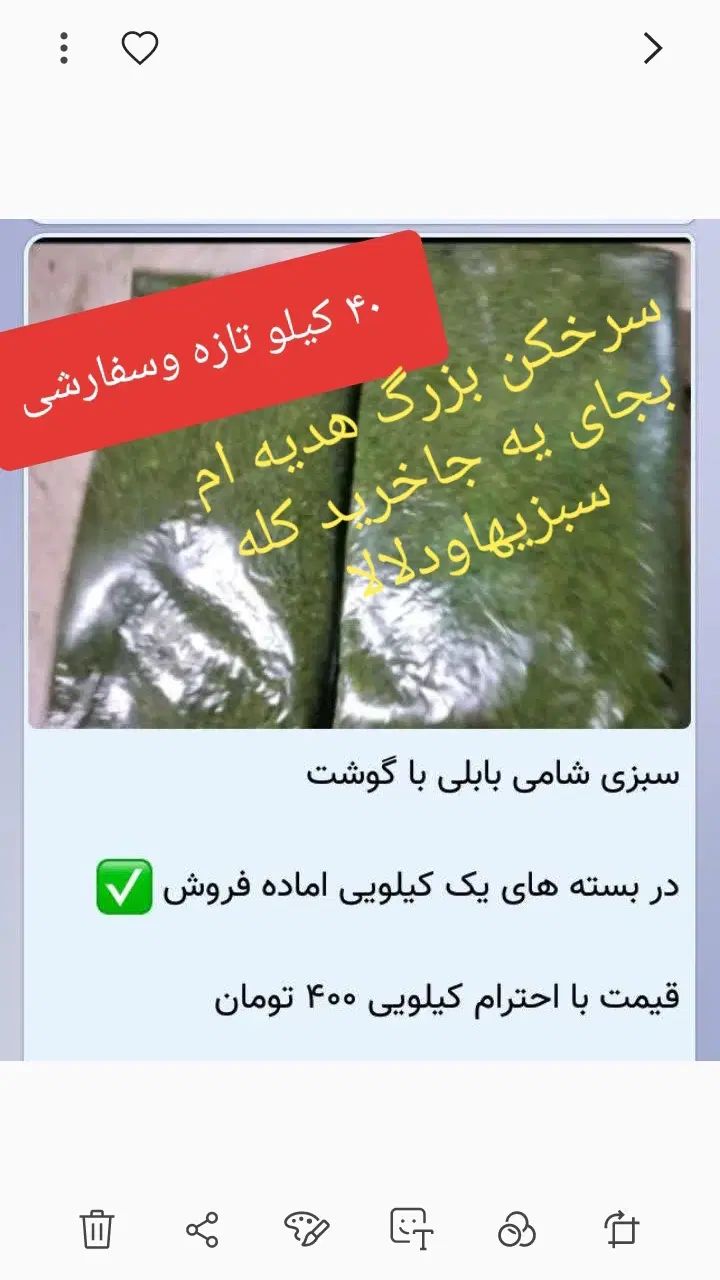 ۴۰ کیلو مایه شامی بابلی آماده بامخلفاتش کیلویی ۴۰۰|خوردنی و آشامیدنی|بابل, |دیوار