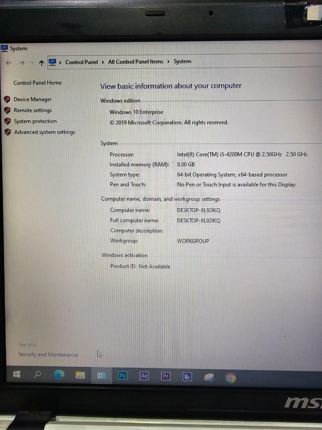لپتاپ MSI CX61|رایانه همراه|تهران, شهرک شریعتی|دیوار
