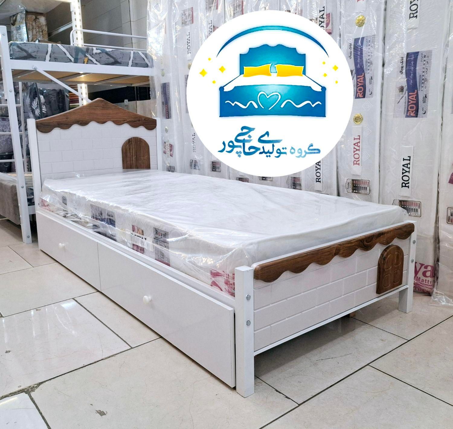 تخت خواب یک نفره حاجی پور(تختخواب ۱یکنفره)تشک کلبه|تخت و سرویس خواب|مشهد, حسین‌آباد|دیوار