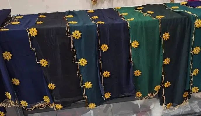 لبه دوزی، گلابتون دوزی، کریستال دوزی لباس و روسری|لباس|لردگان, |دیوار