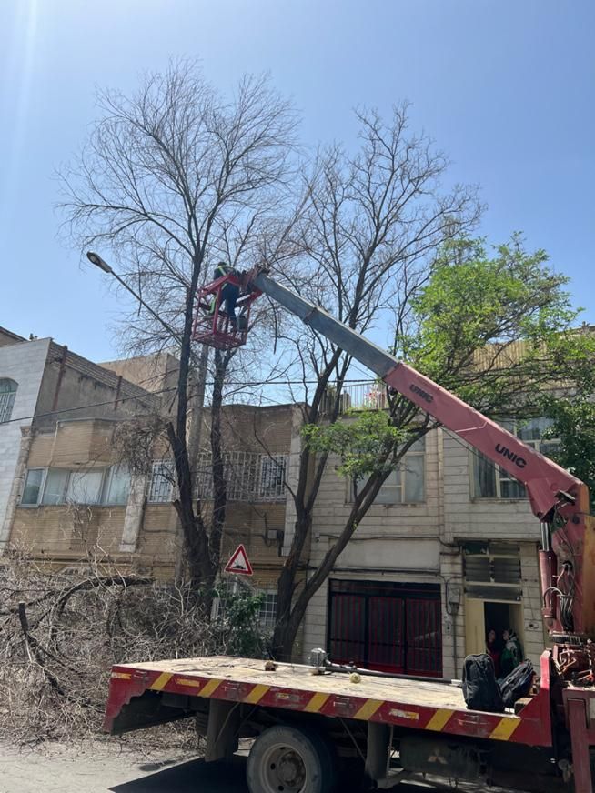 جرثقیل خاوردکل بلند شبانه روزی سبدنفربر یابالابر|خدمات حمل و نقل|مشهد, رسالت|دیوار