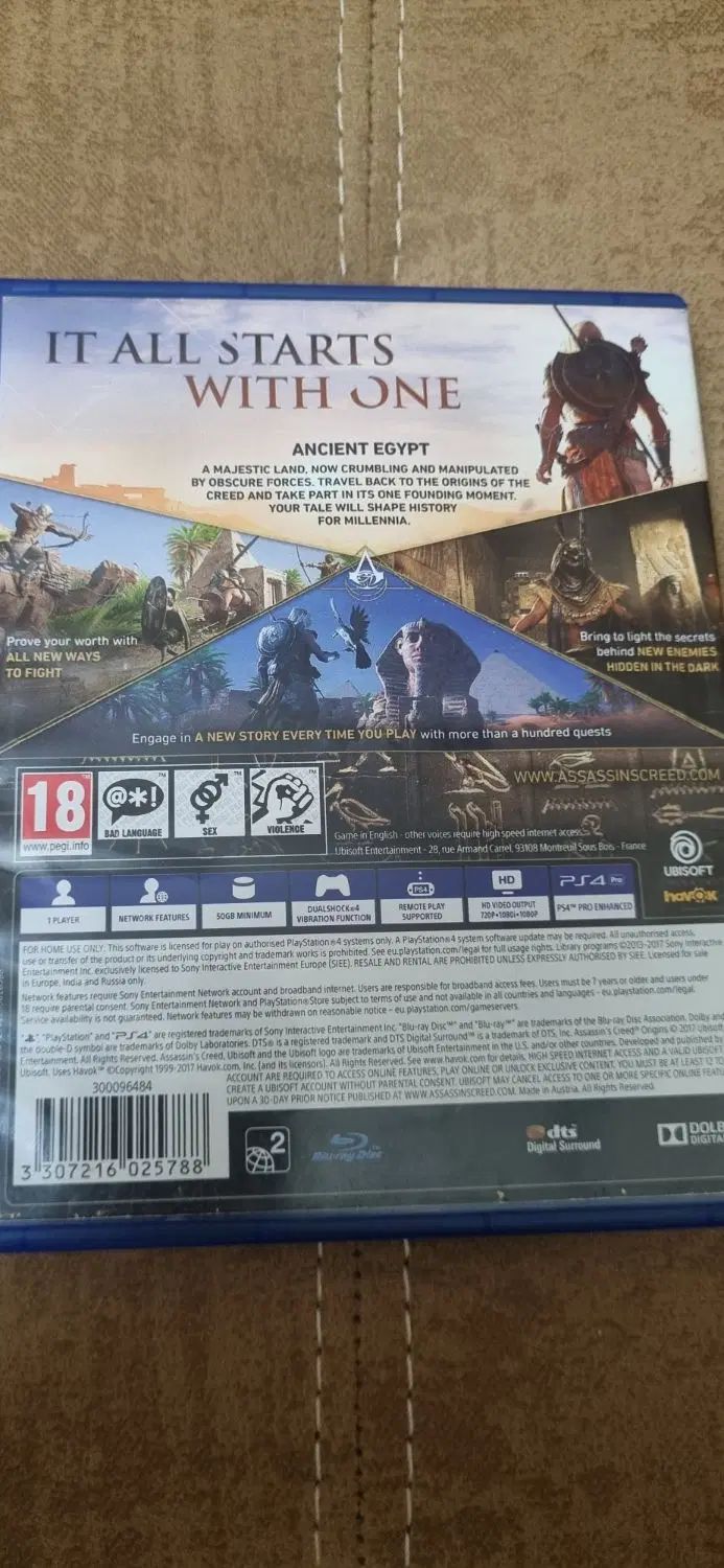 Assaaains creed origins دیسک بازی ps4|کنسول، بازی ویدئویی و آنلاین|رشت, انصاری|دیوار