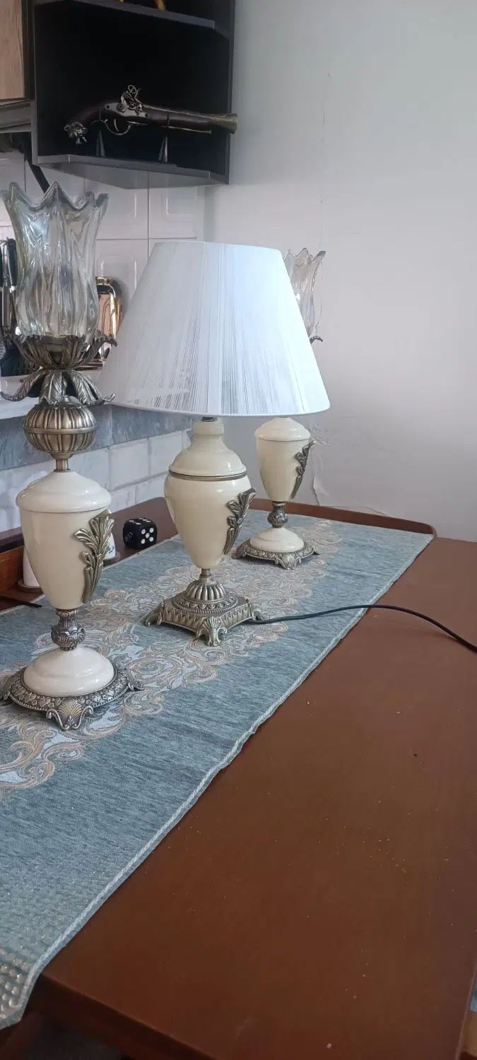 ست آباژور و شمعدان|چراغ خواب و آباژور|تهران, ابوذر|دیوار