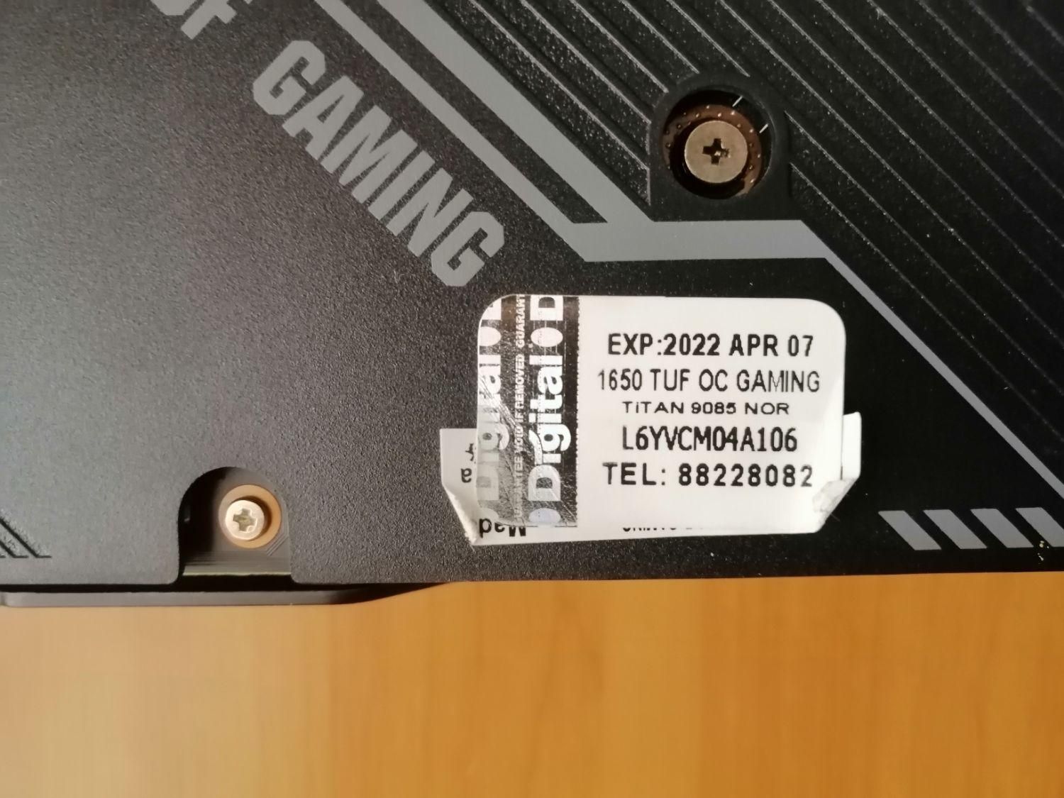 گرافیک ۱۶۵۰ ۴ گیگ،  1650 TUF ASUS|قطعات و لوازم جانبی رایانه|تهران, نجات اللهی|دیوار