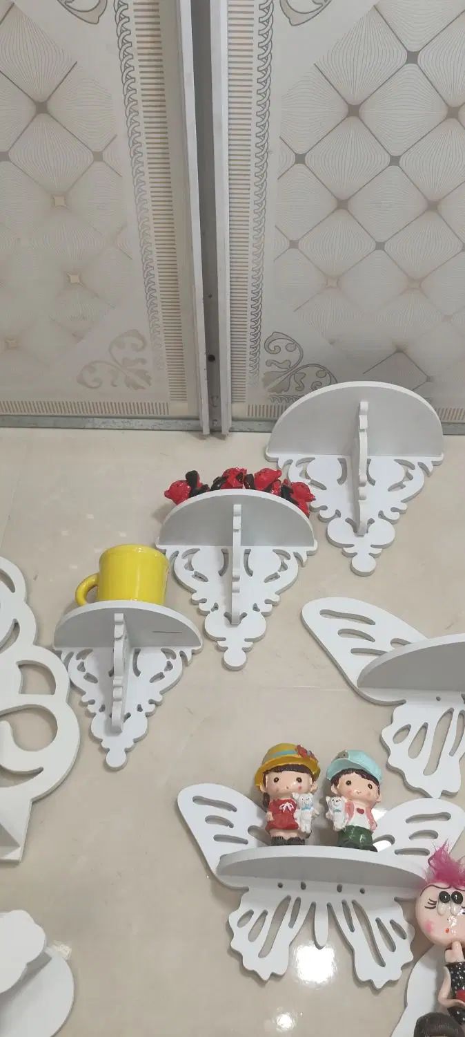 شلف طاقچه سه تایی دیواری باکس کمد دکوری تزئینی pvc|کتابخانه، شلف، قفسه‌های دیواری|مشهد, مقدم|دیوار