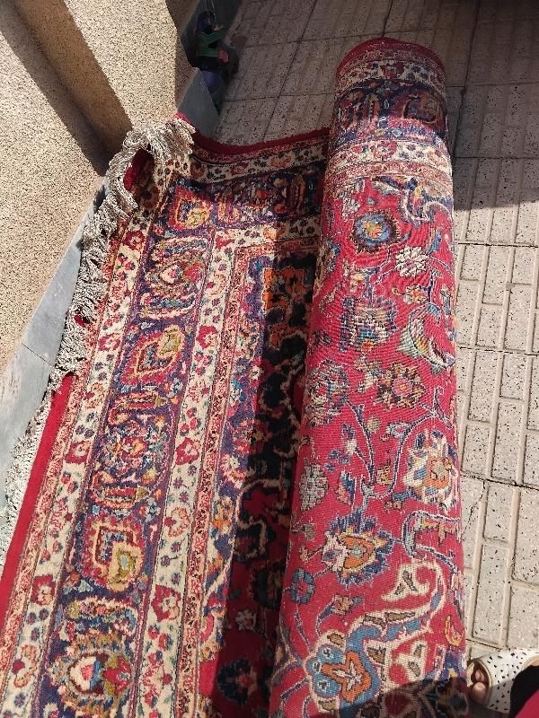 فرش دستباف سالم ۱۲ متری با تخفیف  بدون زدگی سالم|فرش|نیشابور, بلوار گلها|دیوار