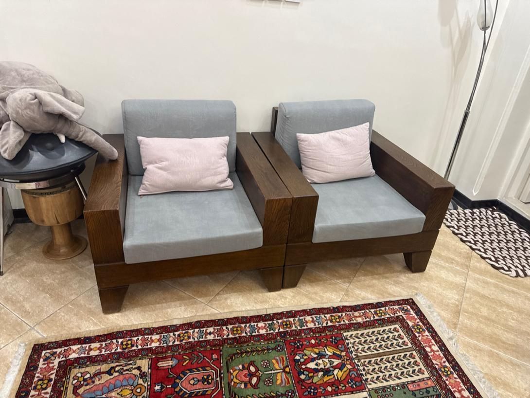 مبلمان نیم ست تمام چوب با فوم و روکش های نو|مبلمان خانگی و میز عسلی|تهران, نارمک جنوبی|دیوار