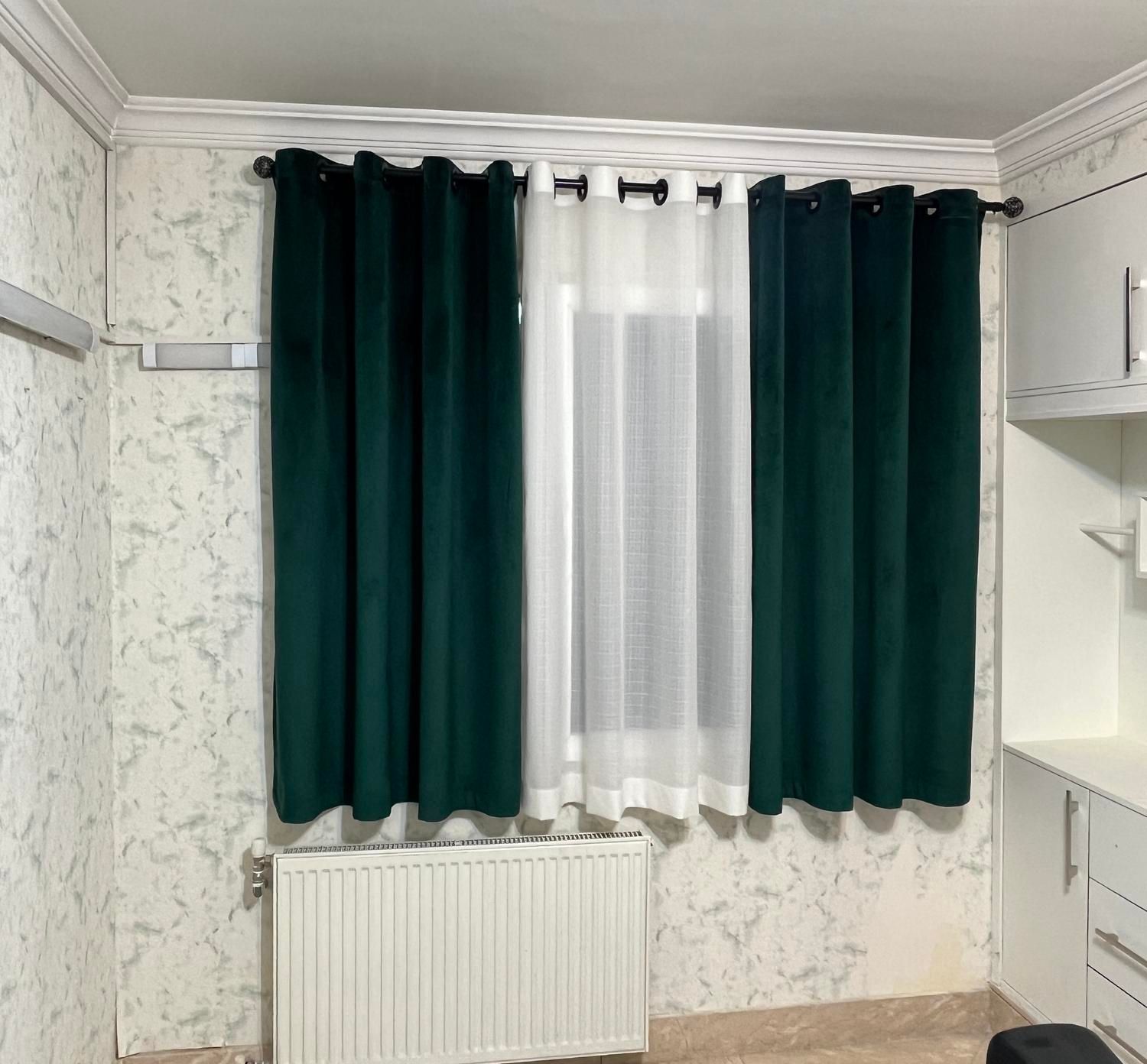 پرده پانچ اتوماتیک مخمل دو رنگ|پرده، رانر، رومیزی|اصفهان, طامه|دیوار