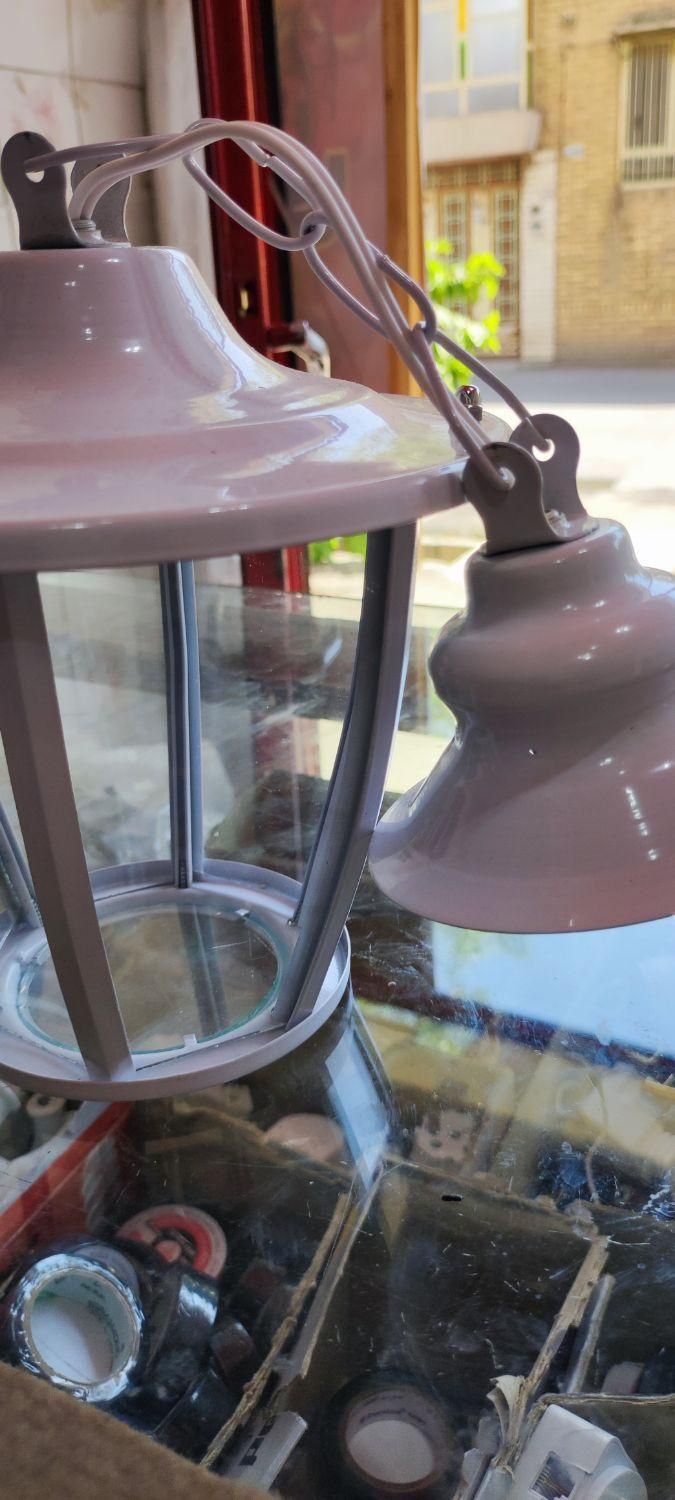 چراغ حیاطی کلاسیک فلزی سفید|لامپ و چراغ|نجفآباد, فرخی|دیوار