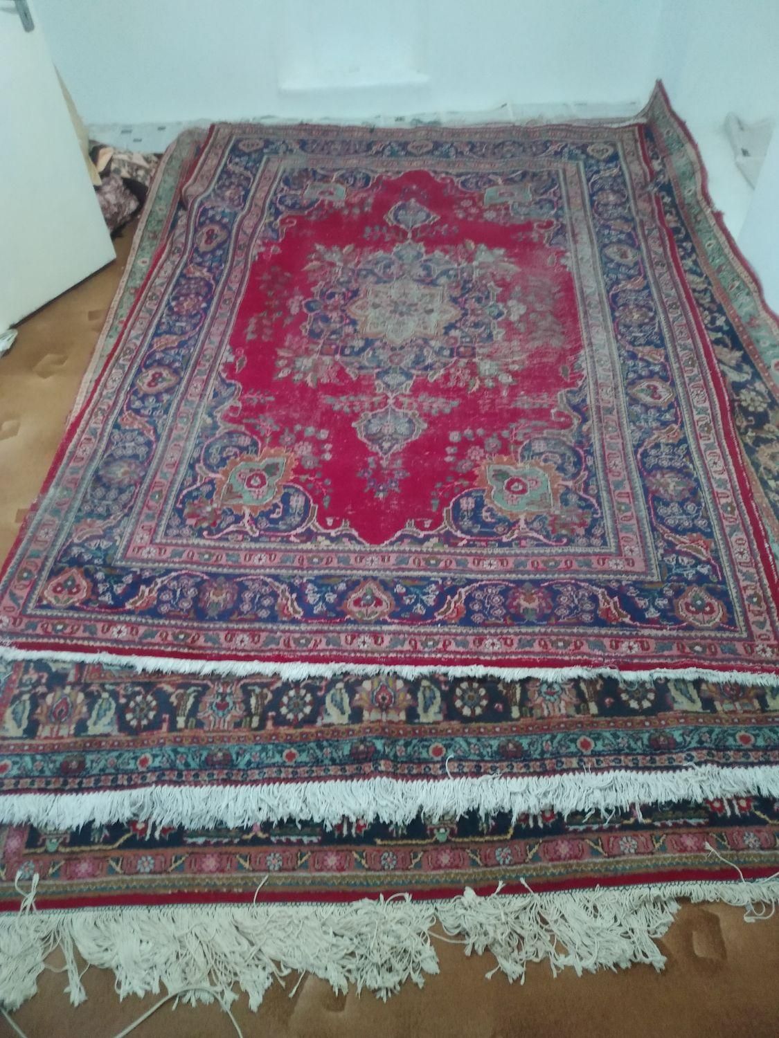 فروش  چهار تخته فرش دستباف کار کرده|فرش|مراغه, |دیوار