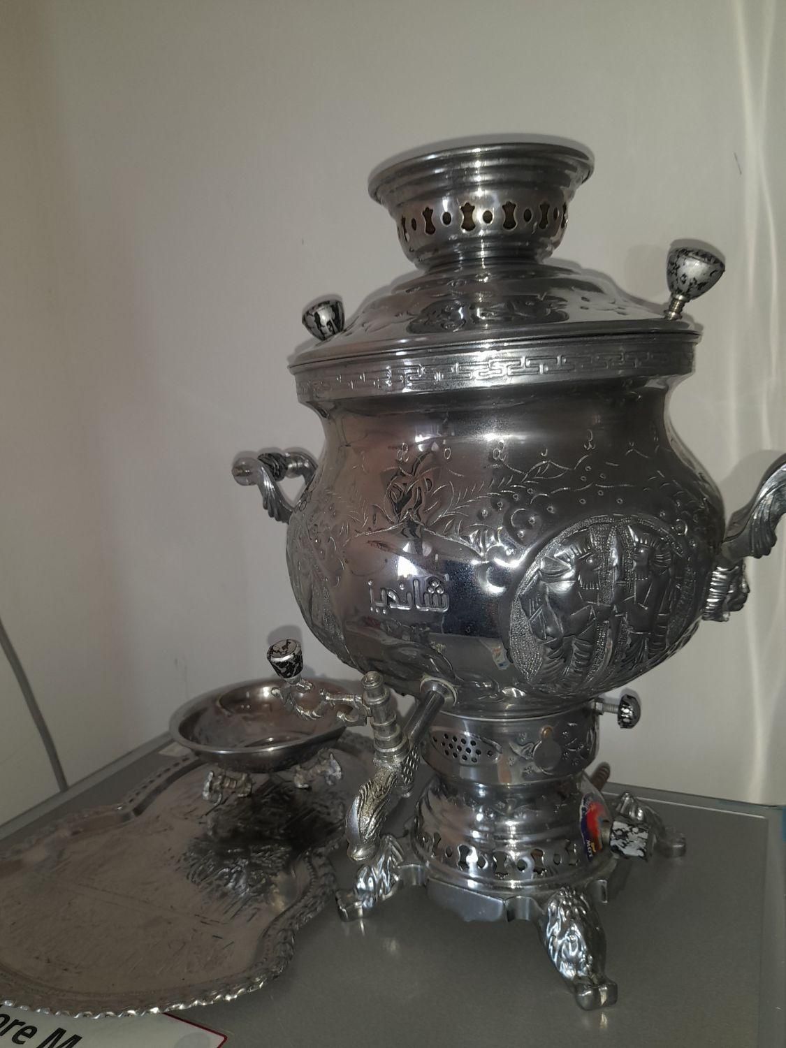 سماورگازی هخامنشی حکاکی شده اصلا استفاده نشده|سماور، چایساز، قهوهساز|فومن, |دیوار