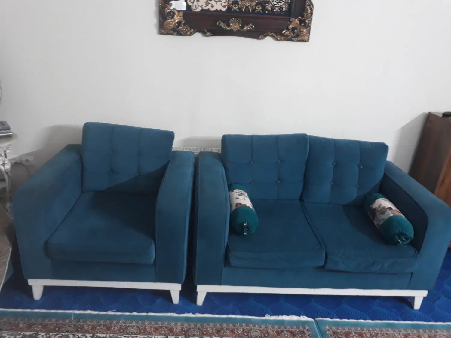 یک دست مبل راحتی ۷نفره و جلو مبلی و بوفه|مبلمان خانگی و میز عسلی|کرج, شهرک کوثر|دیوار