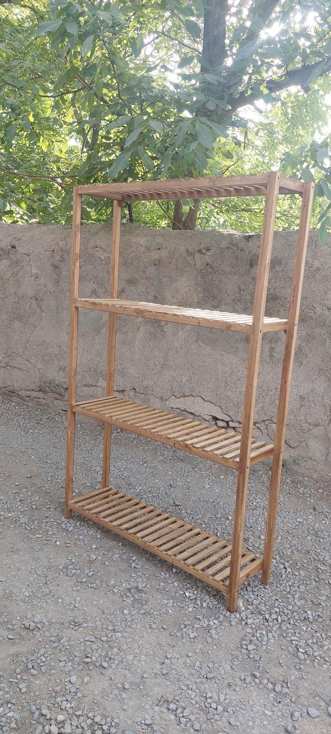 طبقه و شلف لباس ظروف چوبی|کتابخانه، شلف، قفسه‌های دیواری|همدان, |دیوار