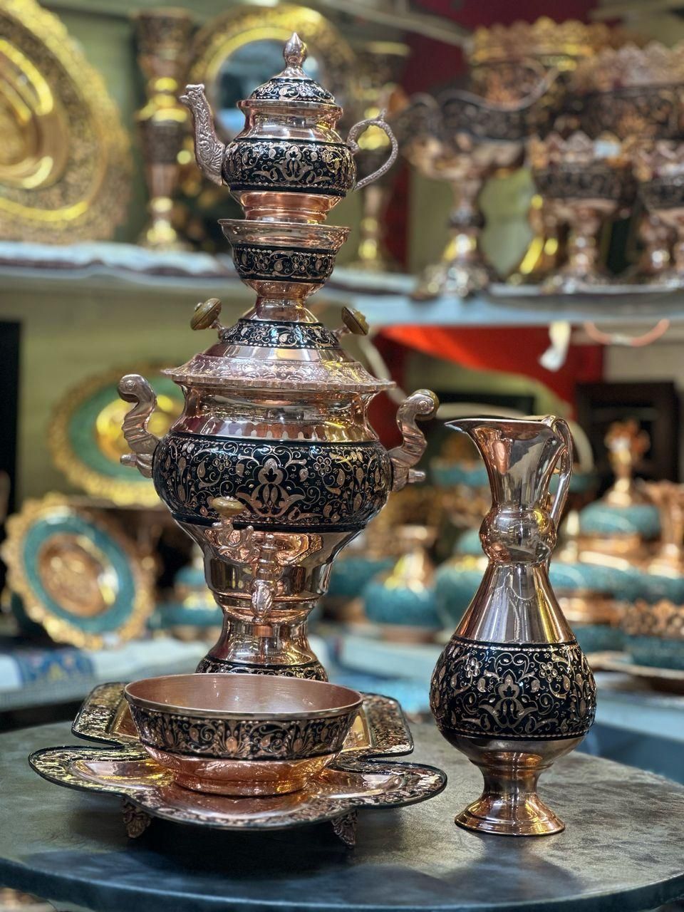 عمده جزئی سماورنانومسی قندان قوری کتری کشکول مس|قوری، کتری، قهوه‌ساز دستی|یزد, |دیوار
