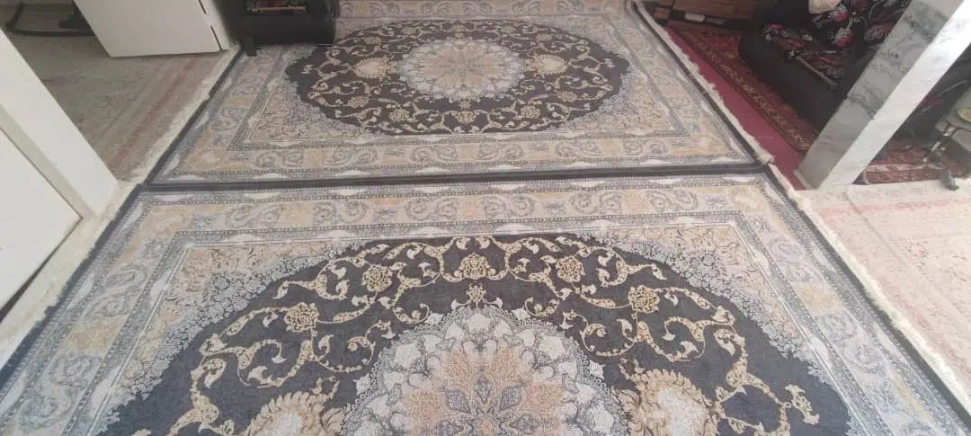 دو تخته فرش ۱۲متری گل برجسته طلاکوب سالم در حد نو|فرش|تهران, تهرانسر غربی|دیوار