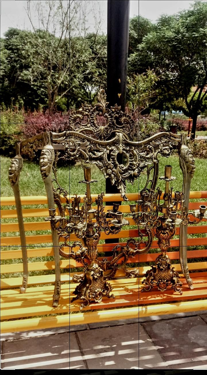 آینه شمعدان.  میز کنسول برنجی کل منطقه مشهد|آینه|مشهد, سجاد شهر|دیوار